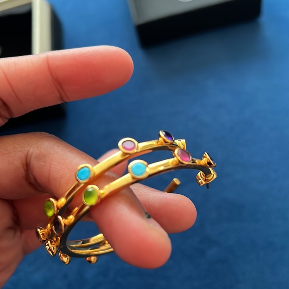 Jewelry - Missoma Gemstome Hot Rox Hoop earrings